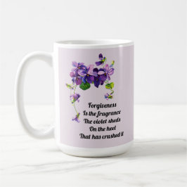 Caneca De Café O perdão é a fragrância das folhas violetas