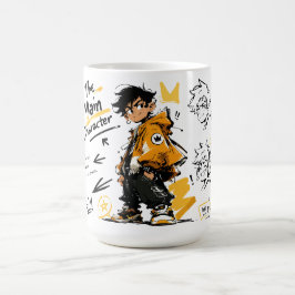 Caneca De Café O Personagem Principal Anime Estilo Arte Legal