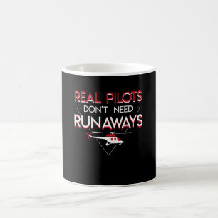 Caneca De Café O piloto real do helicóptero não precisa pistas 