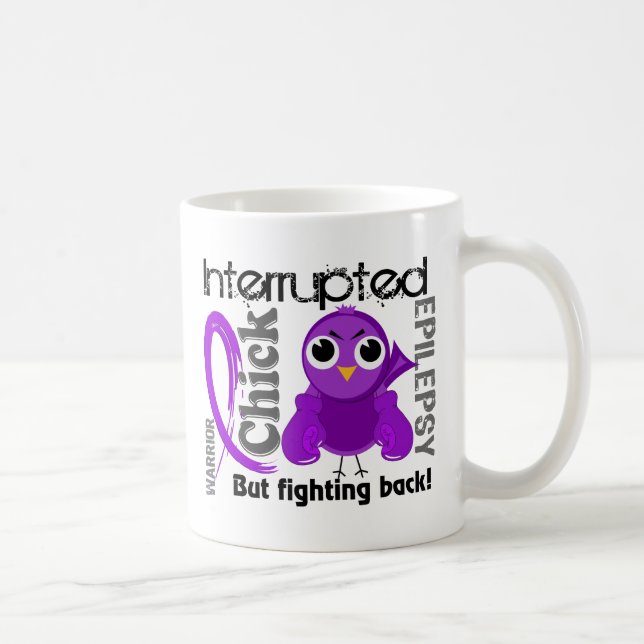 Caneca De Café O pintinho interrompeu a epilepsia 3 (Direita)