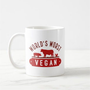Caneca De Café O pior Vegan do mundo