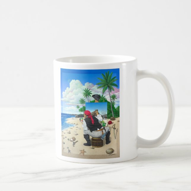 Caneca De Café O pirata da pintura (Direita)