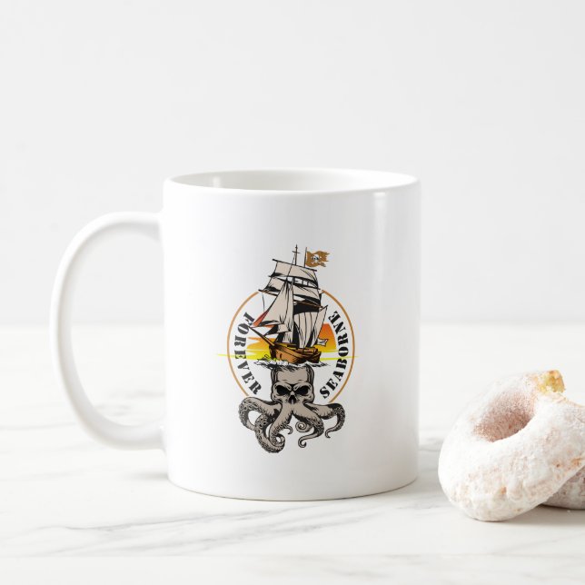 Caneca De Café O Pirato de Seaborne | 11# Mug Clássico (Com Donut)