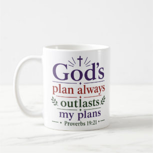 Caneca De Café O Plano de Deus Sempre Supera Meus Planos Encoraja