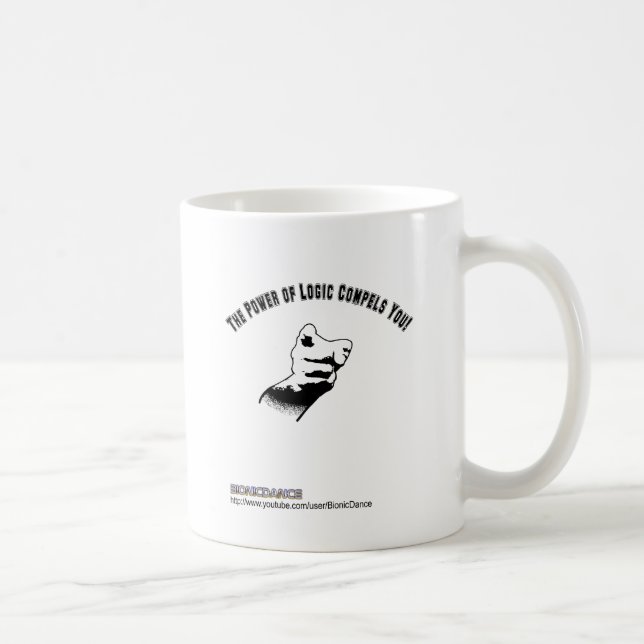 Caneca De Café O poder da lógica obriga-o! (Direita)