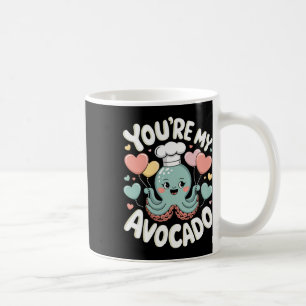 Caneca De Café O polvo com balões de coração Você é meu abacate V
