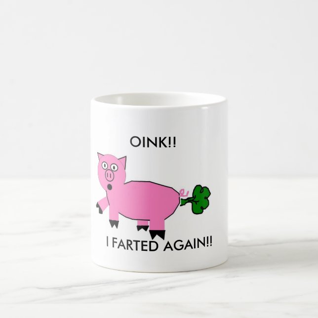 CANECA DE CAFÉ O PORCO FART! (Centro)