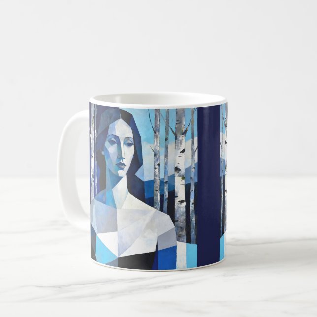 Caneca De Café O Porte de “Caelith” – Um Retrato Abstrato (Frente Esquerda)
