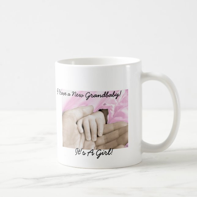 Caneca De Café O presente da diva para novo Avó-é uma menina! (Direita)