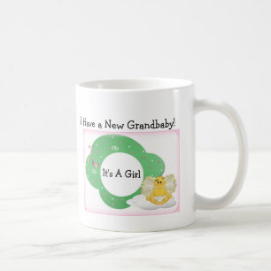 Caneca De Café O presente da diva para novo Avó-é uma menina!