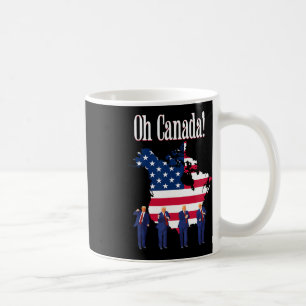 Caneca De Café O Presidente Engraçado Trump Dizendo "O Canadá Map