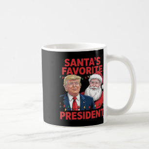 Caneca De Café O presidente favorito do Papai Noel Santa Trump Da