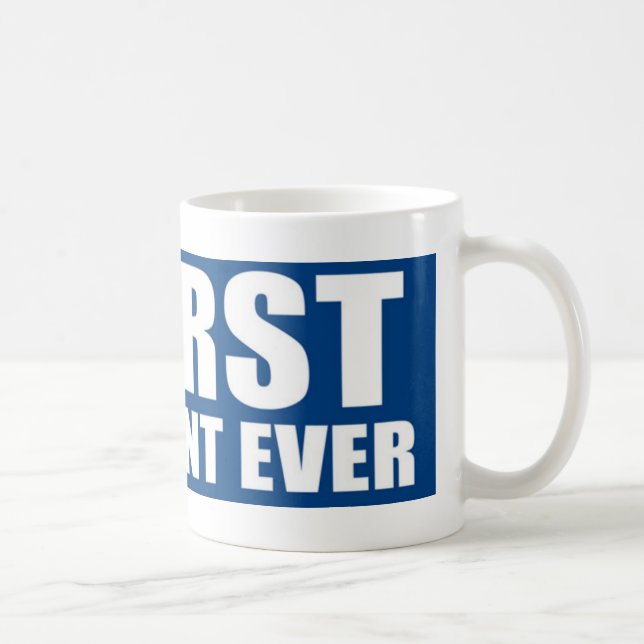 Caneca De Café O presidente o mais mau Nunca (Direita)