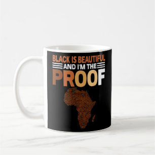 Caneca De Café O Preto Imprimido É Uma Linda História Negra Mês