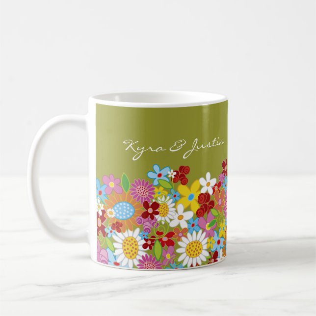 Caneca De Café O primavera floresce o anúncio/presente/caneca dos (Esquerda)