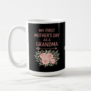 Caneca De Café O primeiro dia da minha mãe como vovó Engraçado e 