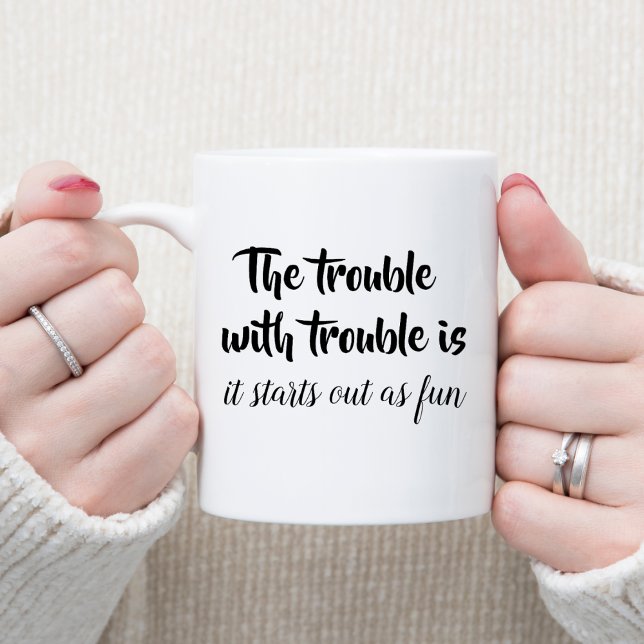 Caneca De Café O problema com piadas de problemas citações ditos  (Criador carregado)