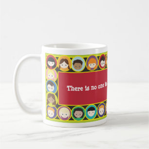 Caneca De Café O professor da diversidade das caras das crianças