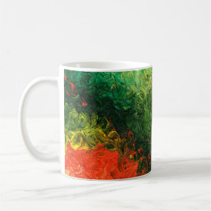 Caneca De Café o quadro pintado em óleo. pintura de óleo de fundo