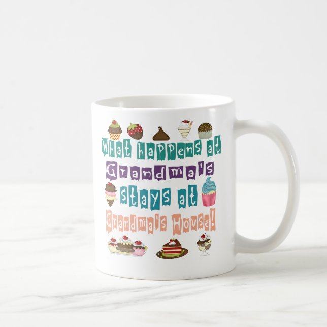 Caneca De Café O que acontece em avós (Direita)