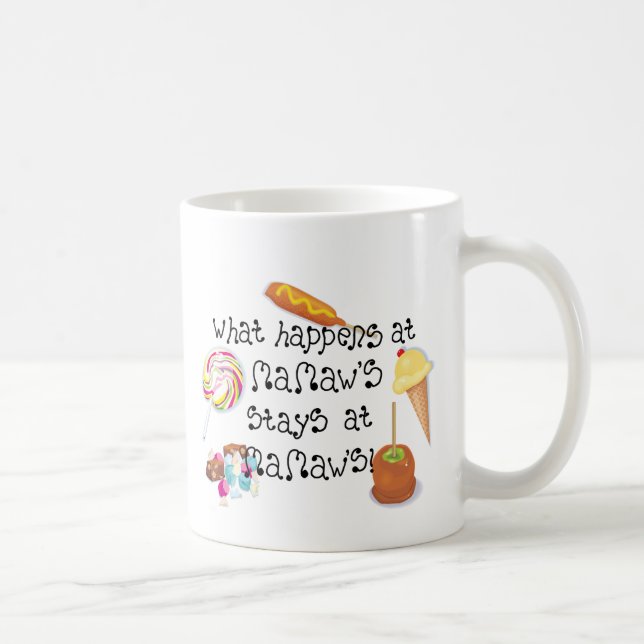 Caneca De Café O que acontece nas ESTADAS de Mamaw em Mamaw (Direita)