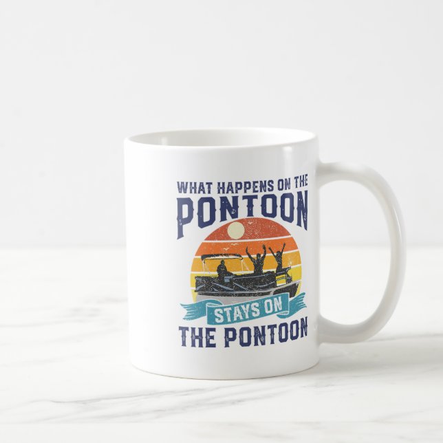 Caneca De Café O Que Acontece No Barco Engraçado Do Barco De Pont (Direita)