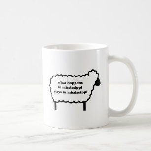 CANECA DE CAFÉ O QUE ACONTECE NO MISSISSIPPI FICA NO MISSISSIPPI