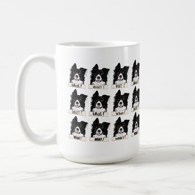 Caneca De Café O que! Border Collie (Esquerda)