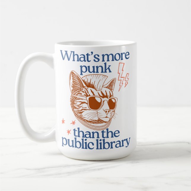 Caneca De Café O que é mais punk do que a biblioteca pública (Esquerda)