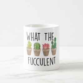 Caneca De Café O Que É O Fuculento Ddom Da Planta De Suculência D