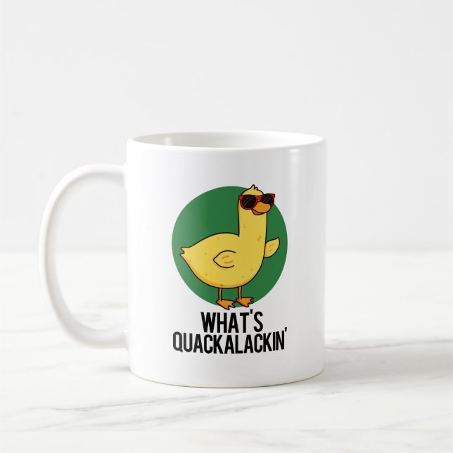 Caneca De Café O que é Quackalackin Engraçado Pun (Esquerda)