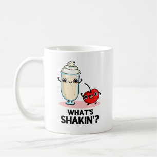 Caneca De Café O que é Shakin Funny Cherry Milkshake Pun