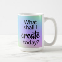 O que eu devo Criar hoje? Coffee Mug Colorido