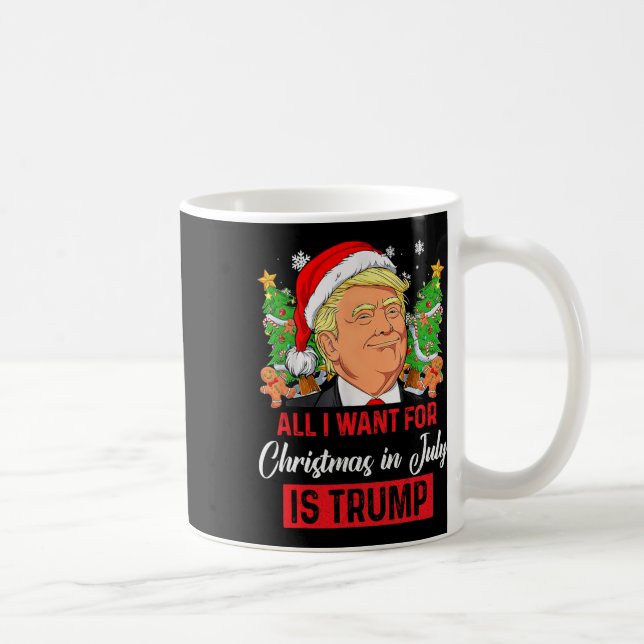 Caneca De Café O Que Eu Quero Para O Natal Em Julho É O Papai Noe (Direita)