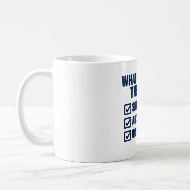 Caneca De Café O Que Eu Trago Para a Mesa Snacks Ansiedade Fatos (Esquerda)