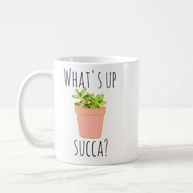 Caneca De Café O que há de Suca Suculenta Cactus Humor Sudoeste (Esquerda)