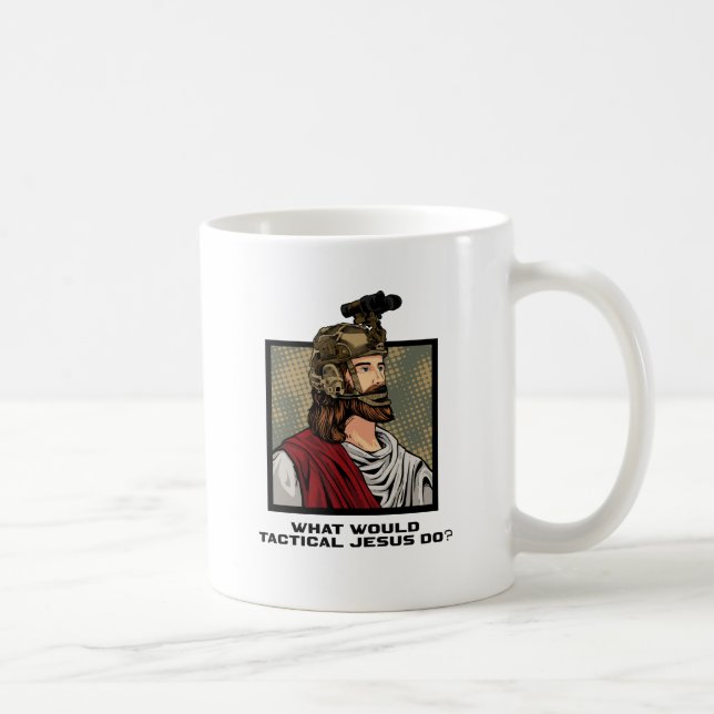 Caneca De Café O Que Jesus Tático Faria? (Direita)