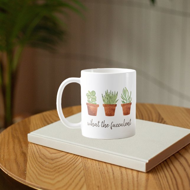 Caneca De Café O que o Fucculent Potents Coffee Mug (Criador carregado)