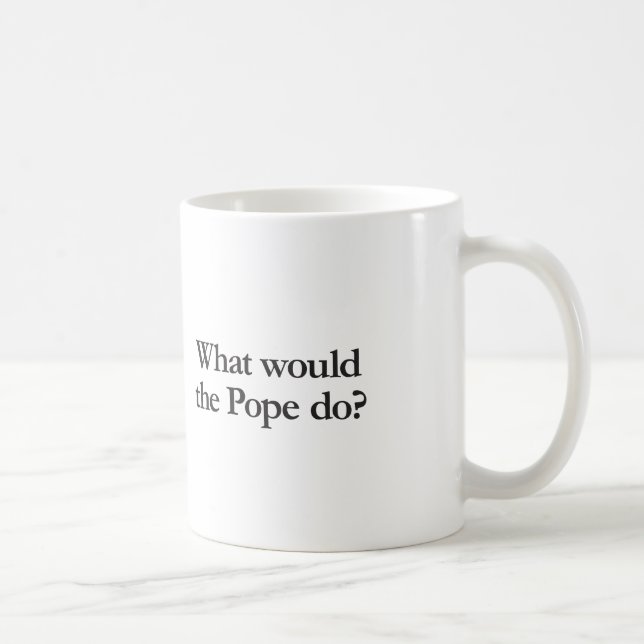 Caneca De Café o que o papa faria? (Direita)