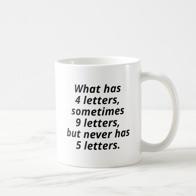 Caneca De Café O Que Tem 4 Letras (Direita)