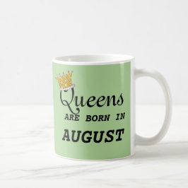 Caneca De Café O Queens é nascido PERSONALIZA em agosto edita o