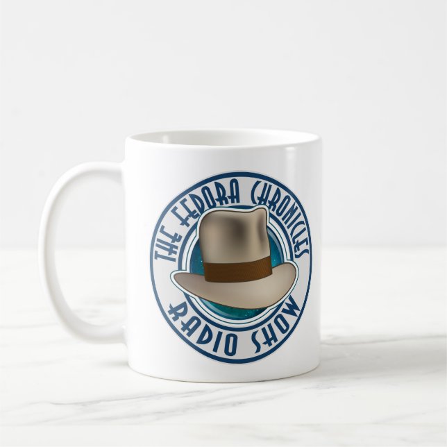Caneca De Café O Rádio Fedora Chronicles Show - Em Azul! (Esquerda)