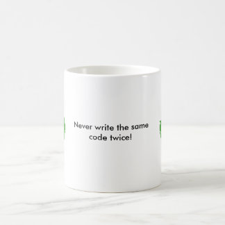 Caneca De Café o reciclar, reciclar, nunca escreve o mesmo código