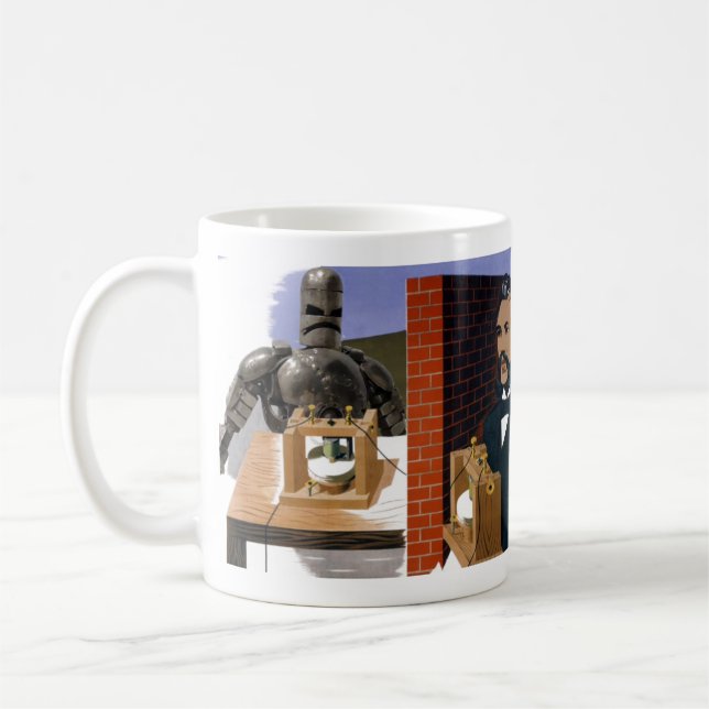 Caneca De Café O Robocaller de Graham Bell (Esquerda)