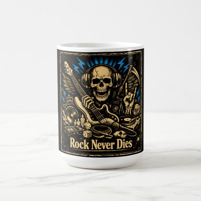 Caneca De Café O Rock Nunca Morre – Espírito Imortal do Rock (Centro)