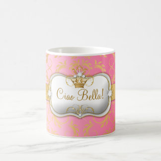 Caneca De Café O rosa divino dourado de 311 Ciao Bella