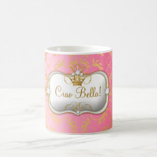 Caneca De Café O rosa divino dourado de 311 Ciao Bella