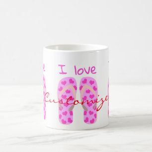 Caneca De Café O rosa Flip-Flops Thunder_Cove