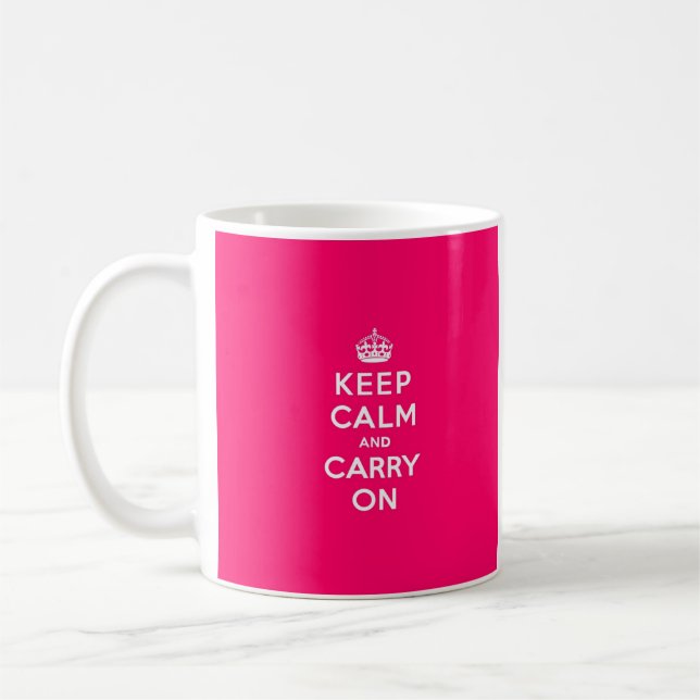 Caneca De Café O rosa quente mantem a calma e continua (Esquerda)