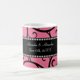 Caneca De Café o rosa roda favores do casamento